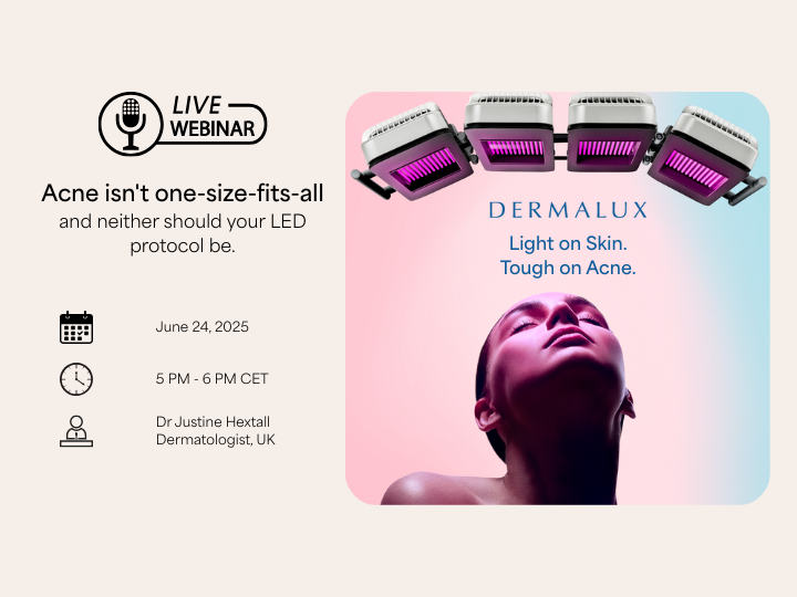Dermalux Webinar Acne 24 juni 2025 Google 720 x 540 px